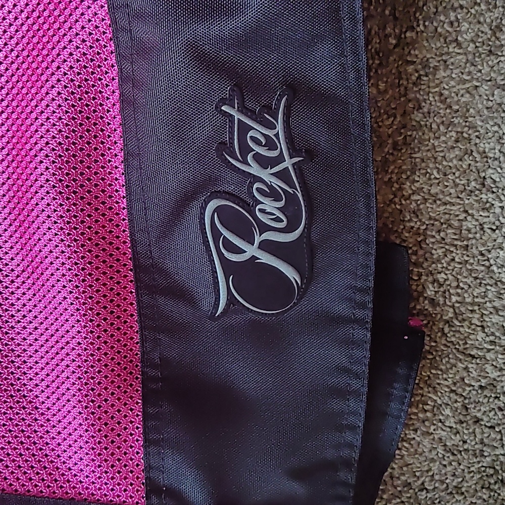 Women's Pink and Black Joe Rocket Velocity Motorcycle Jacket Large - Picture 4 of 9